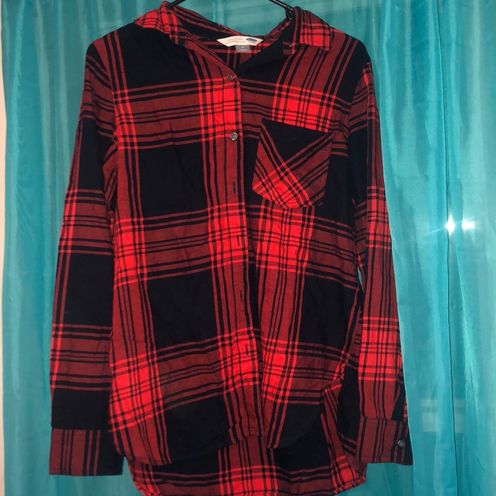 Old Navy Blue and Red Flannel